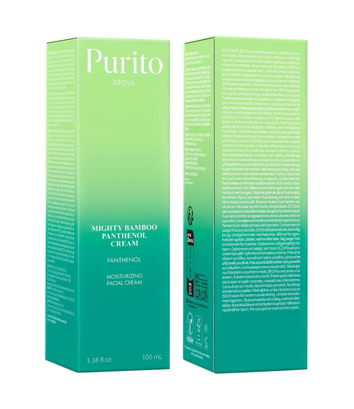PURITO Mighty Bamboo Panthenol Cream 100ml Purito