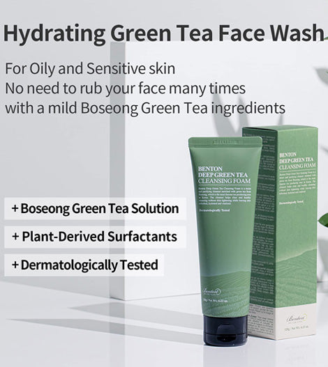 Benton Deep Green Tea Cleansing Foam 120g